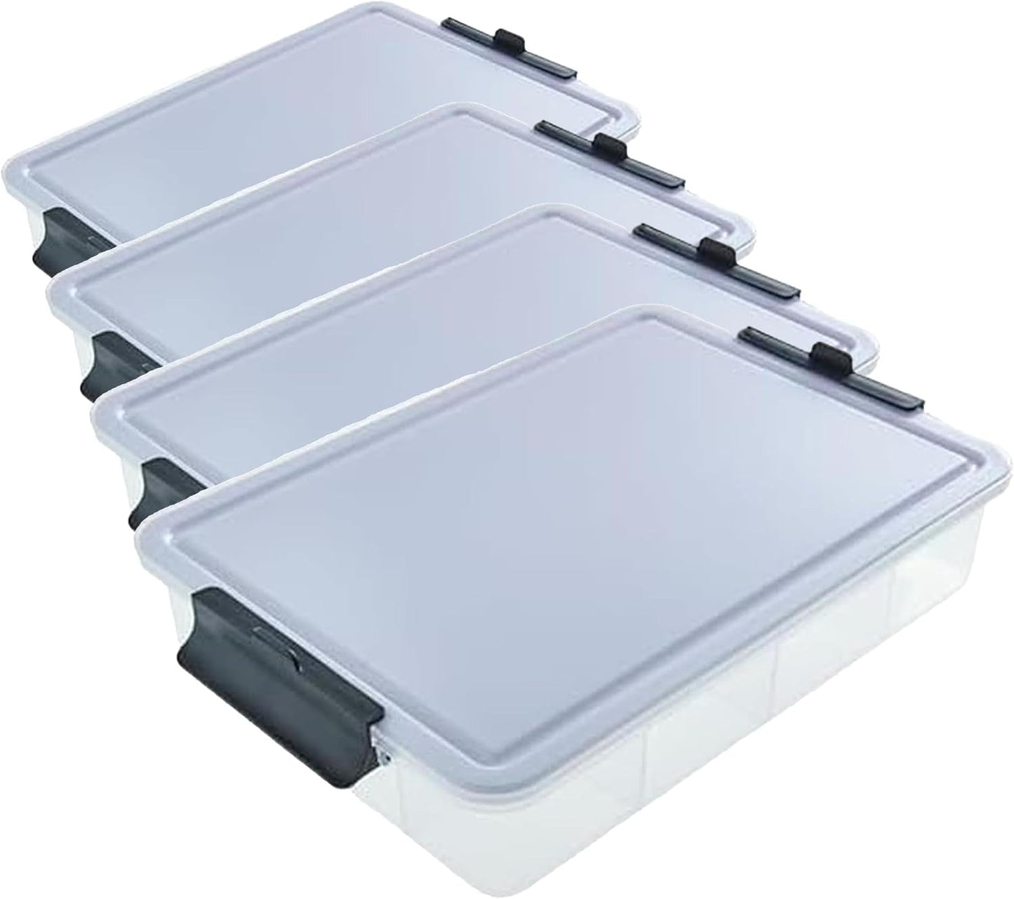 Farberware Small Build-a-Board Snacklebox with Locking Plastic Cutting Board Lid, Portable Charcuterie Storage with 7 Compartments
