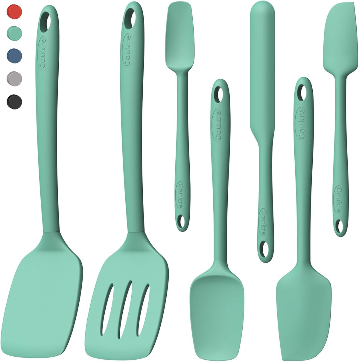 Coukre Silicone Spatula Set, Heat Resistant to 500°F, BPA-Free