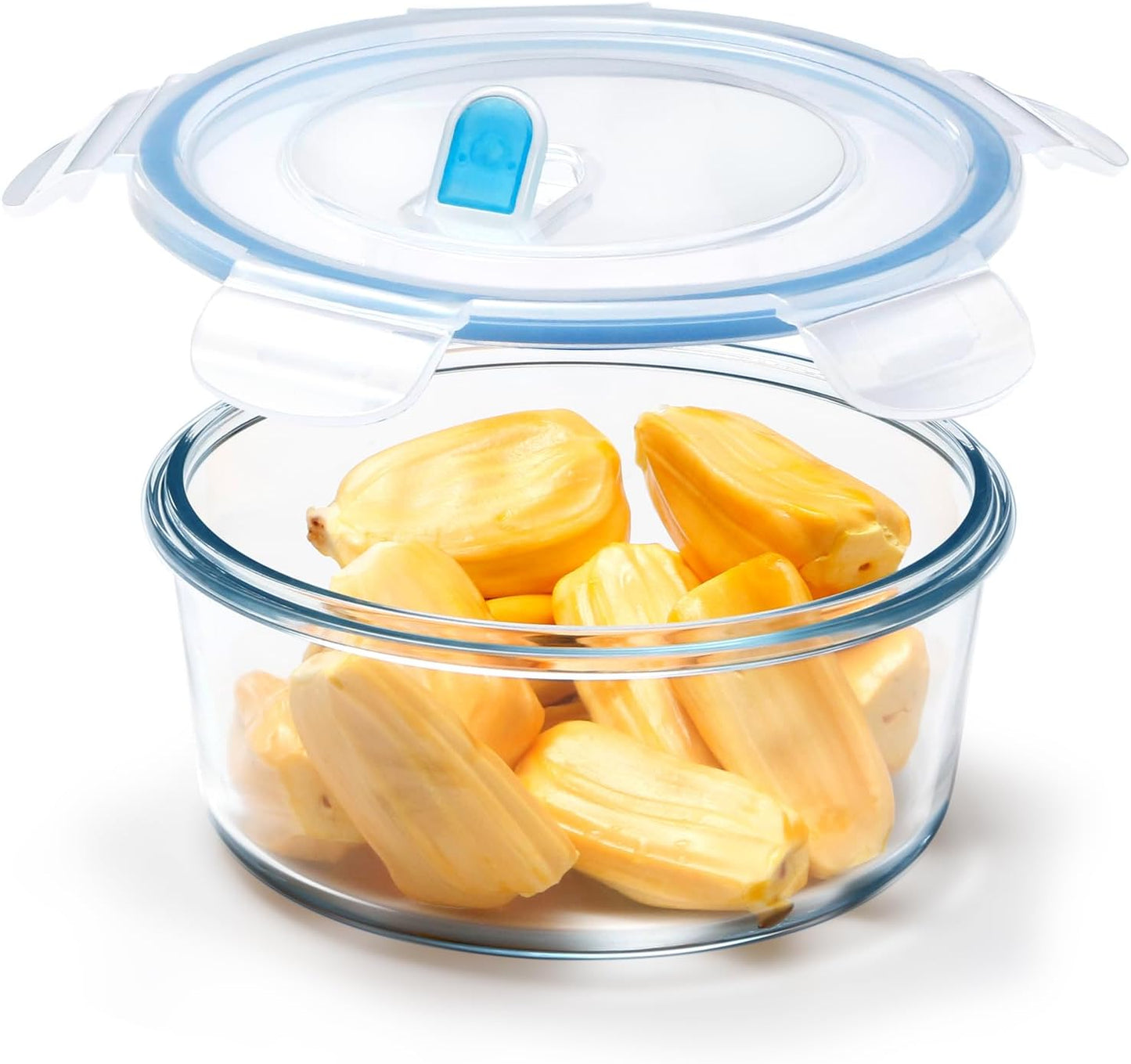 NUTRIUPS 34oz Glass Food Storage Containers with Lids, 1.0L Rectangle Meal Prep Containers, Airtight Reusable Lunch Container Set of 2
