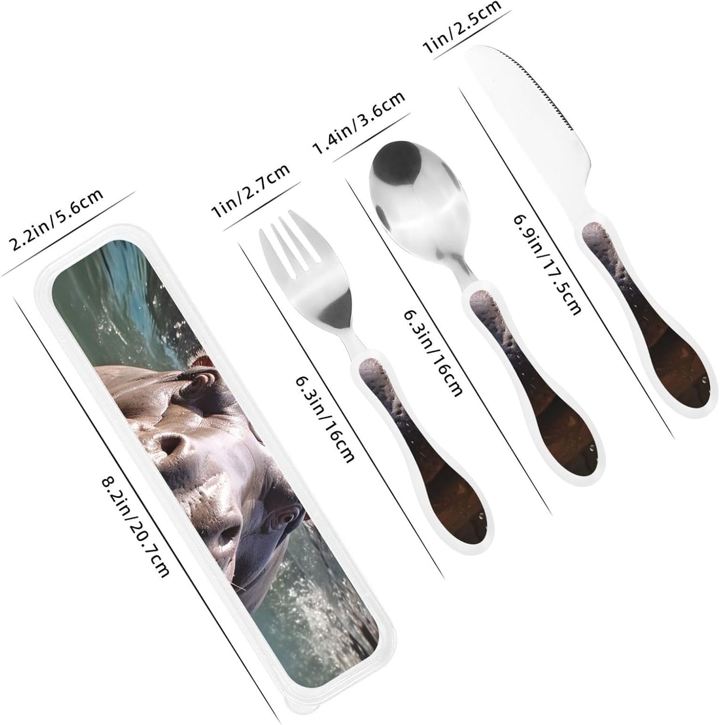 3-Piece Kids Silverware Set With Storage Case, Stainless Steel Reusable Children Safe Knife Spoon Fork Set Ballroom Dance Children Flatware Set For Kids Lunch Box