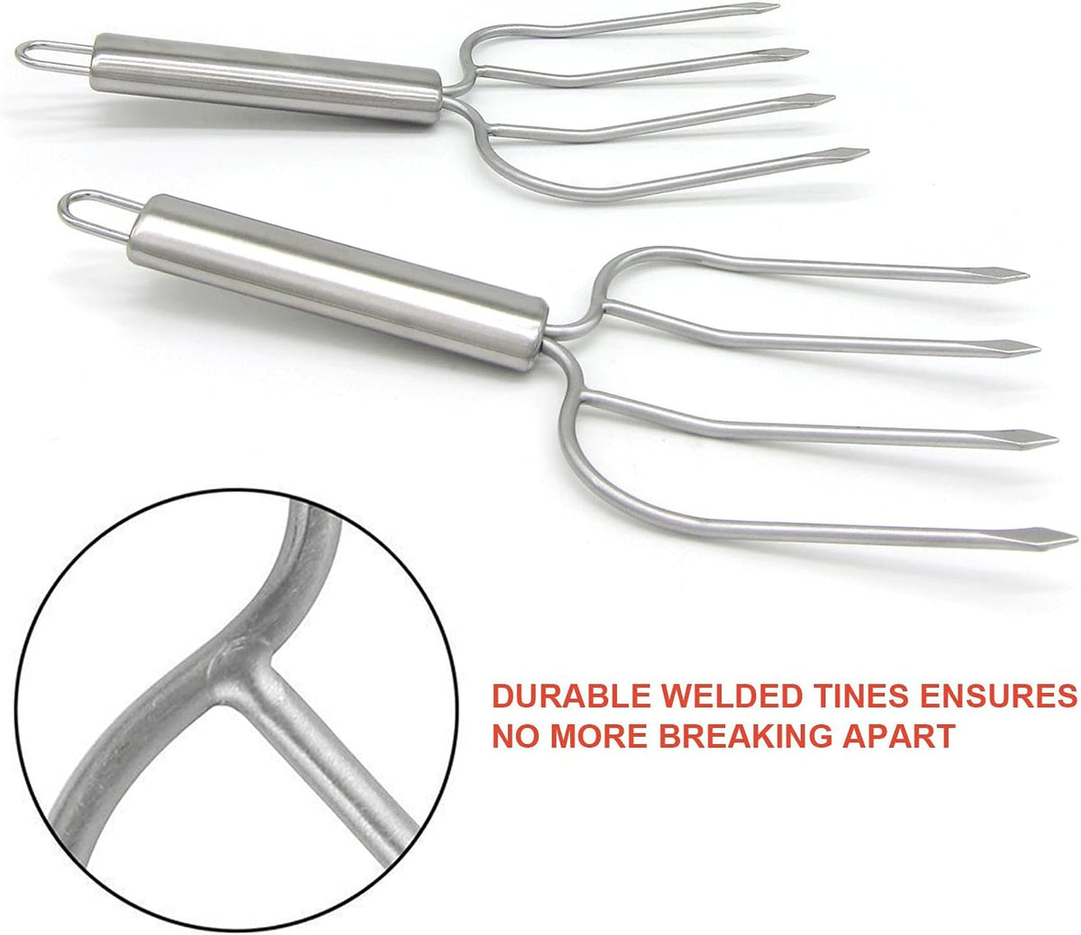 Turkey Lifter Forks Set of 2 Stainless Steel Turkey Lifters with Non-Slip Handle Turkey and Poultry Lifters Turkey Claws Carving Fork