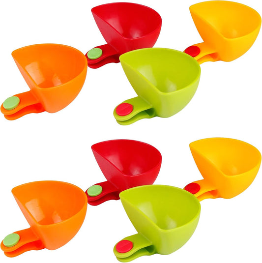 Guyuyii 8-Pack Colorful and Reusable Dip Clips for Plates, Dishwasher Safe