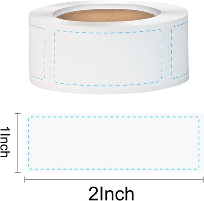 300pcs Removable Freezer Labels, Yoget 1 x 3 Inch Food Storage Stickers, Refrigerator Freezer Paper Label Easy Clean Leaves No Residue, 2 Color Food Labels Roll