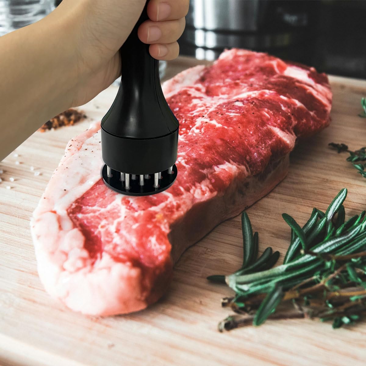 Stainless Steel 21 Needles Steak Chicken Meat Tenderizer Tool for Cooking BBQ
