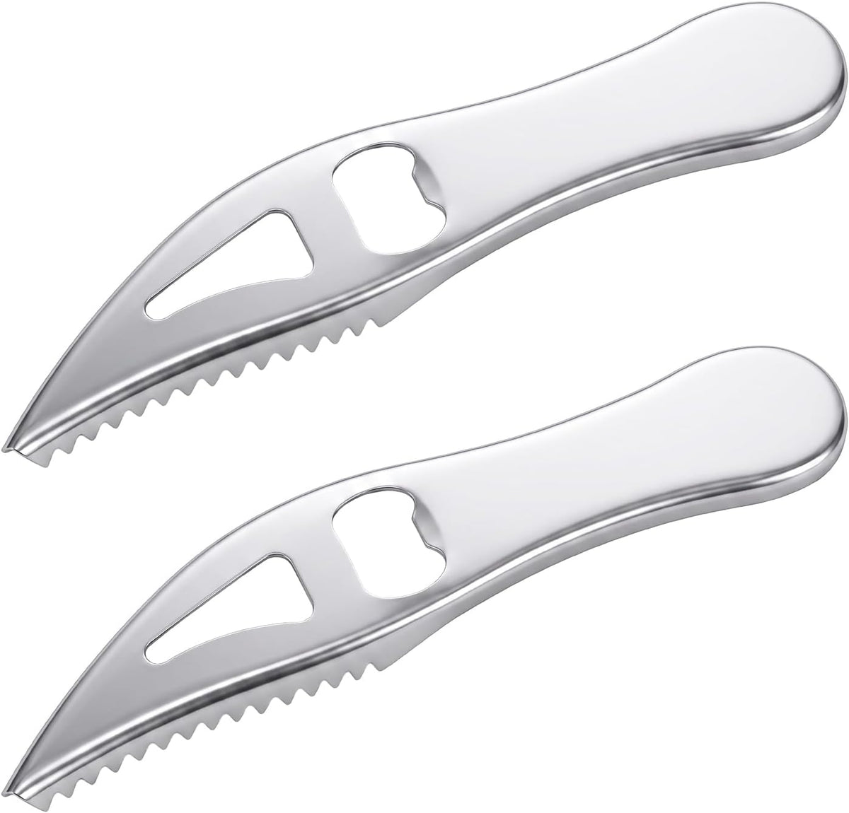 2 Pcs Fish Scaler Remover, Stainless Steel Portable Fish Descaler Tool