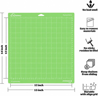 THANMAO Standard Grip Cutting Mat 3 Pack,12"x12" Standard Grip Cutting Mats for Cricut Maker 3//Explore 3/Air 2/Air/One，Replacement Accessories Card for HTV/Cardstock/Paper/Adhesive Vinyl