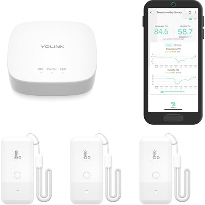 YoLink Freezer Thermometer Hygrometer Kit: + Hub