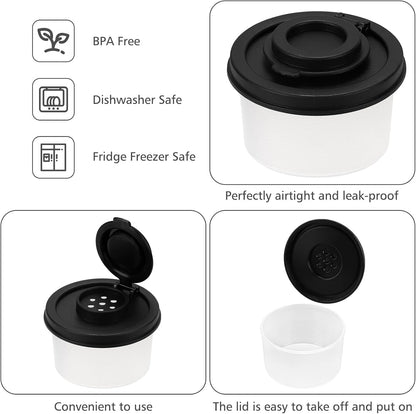 Accmor Salt and Pepper Shakers, Mini Salt Shaker to go Moisture Proof Salt Pepper Shakers Spice Container Dispenser for Camping Picnic Lunch Boxes Travel Kitchen