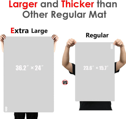49.2" x 15.7" Large Silicone Mat for Kitchen Counter Protector, Cuttable Silicon Countertop Protector Mat Heat Resistant Mats for Countertop, Cut to Fit Placemat Ship Roll by Foepoge, Black
