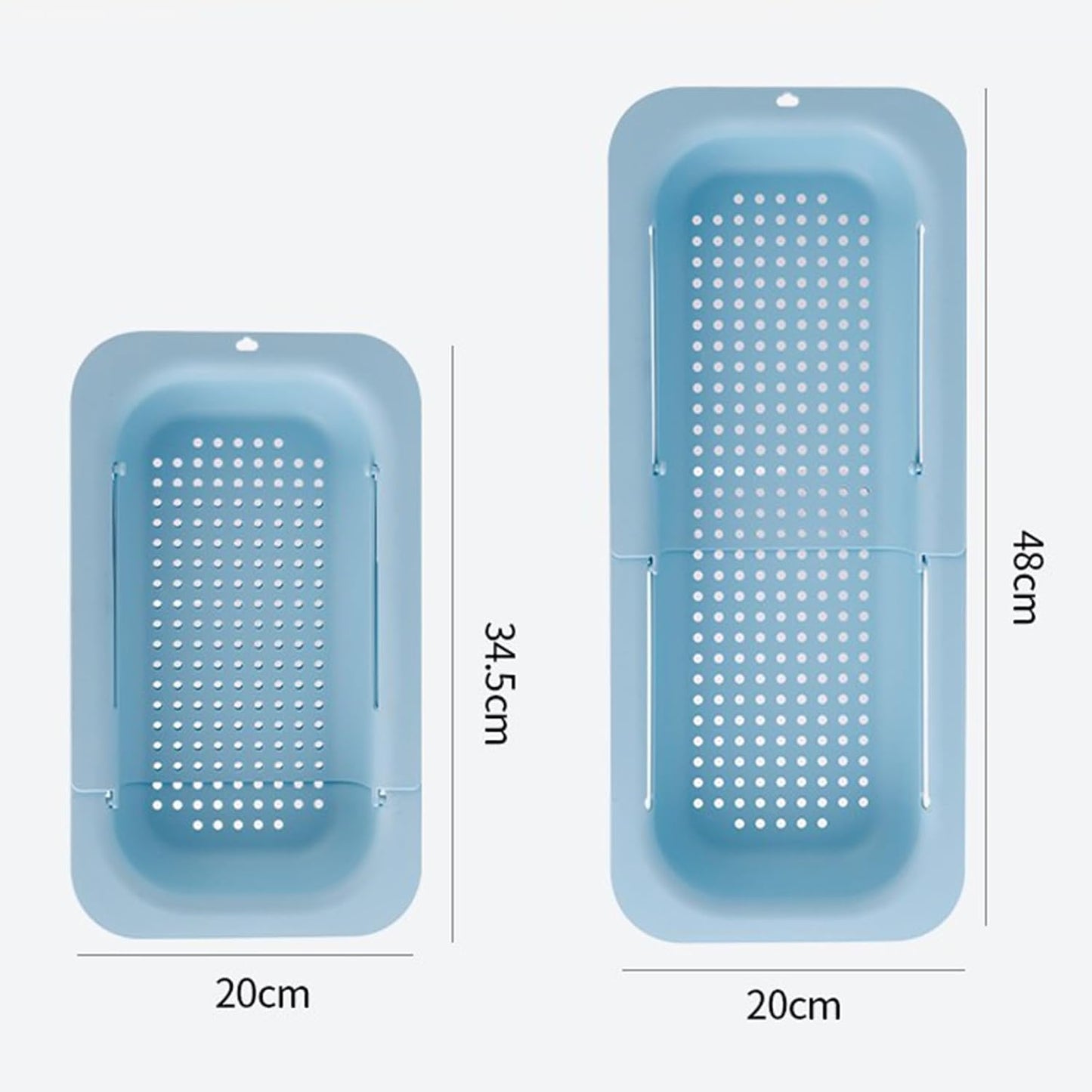 YOXIER Expandable Drain Basket Retractable Colander Retractable Drain Basket Over Sink Multifunctional Grade Pp Extendable Fruit Vegetable Washing Drainer Colander Strainer Bowl Tableware Container