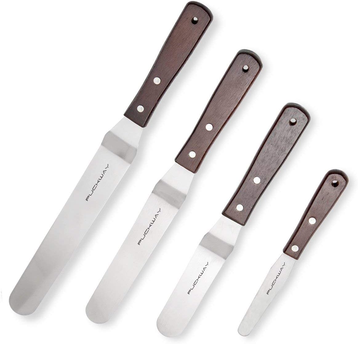Offset Cake Icing Spatula Set of 4, 4"-6"-8"-10"
