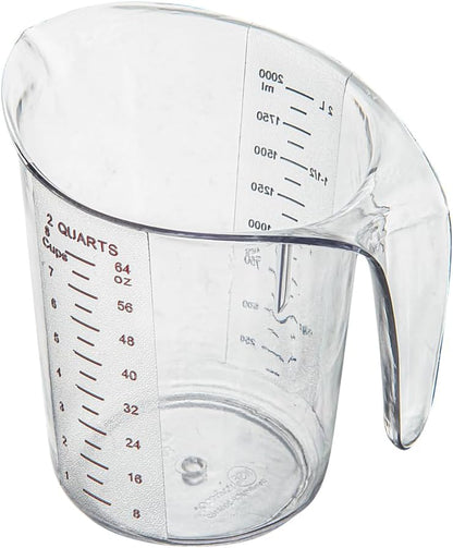 Restaurantware Plastic Measuring Cup - Chef 101 Measuring Jug with Dual Unit Markings, Dishwasher Safe - Clear Measuring Cup for Kitchen, Restaurants