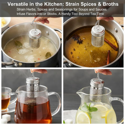 2 Pack Tea Infuser, 304 Stainless Steel Tea Strainer for Loose Leaf Tea