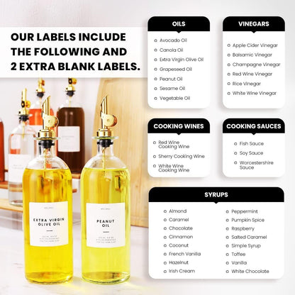 Molimoli - Premium Olive Oil Dispenser Bottles for Kitchen with Pourer - Oil and Vinegar Dispenser Set, Glass Dispenser for Kitchen, Dispenser Bottle of 350ml