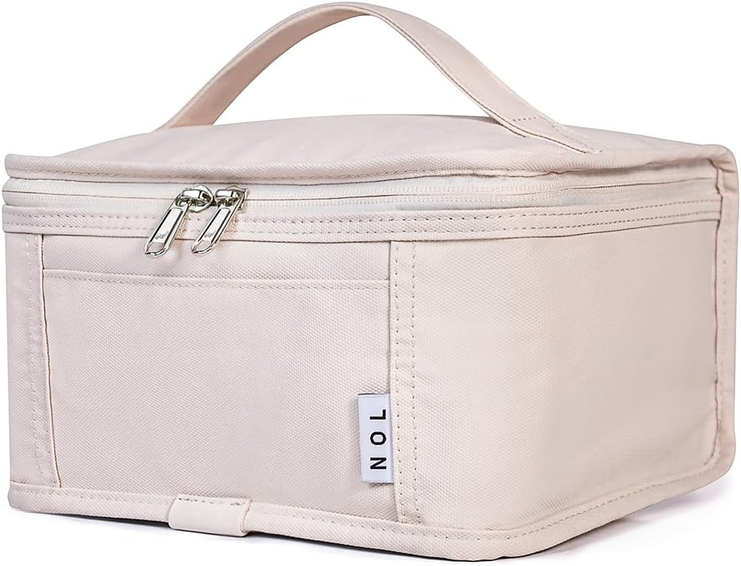 NOL Mini Insulated Lunch Bag for Women Men Kids | Small Leakproof Reusable Lunch Tote | Fits 6 Cans 330ml | Thermal Cooler for Work School Picnic Camping, Navy blue
