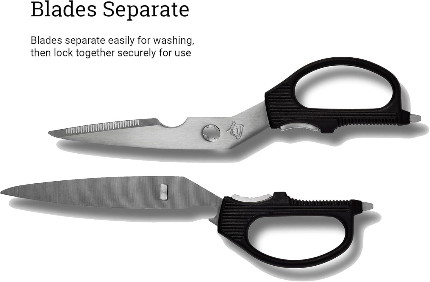 Shun Multi Purpose Kitchen Shears, Heavy Duty Cooking Scissors, Durable 420J2 Stainless Steel, Detachable Blades for Easy Cleaning, Kitchen Shears for Professional and Home Chefs