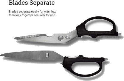 Shun Multi Purpose Kitchen Shears, Heavy Duty Cooking Scissors, Durable 420J2 Stainless Steel, Detachable Blades for Easy Cleaning, Kitchen Shears for Professional and Home Chefs