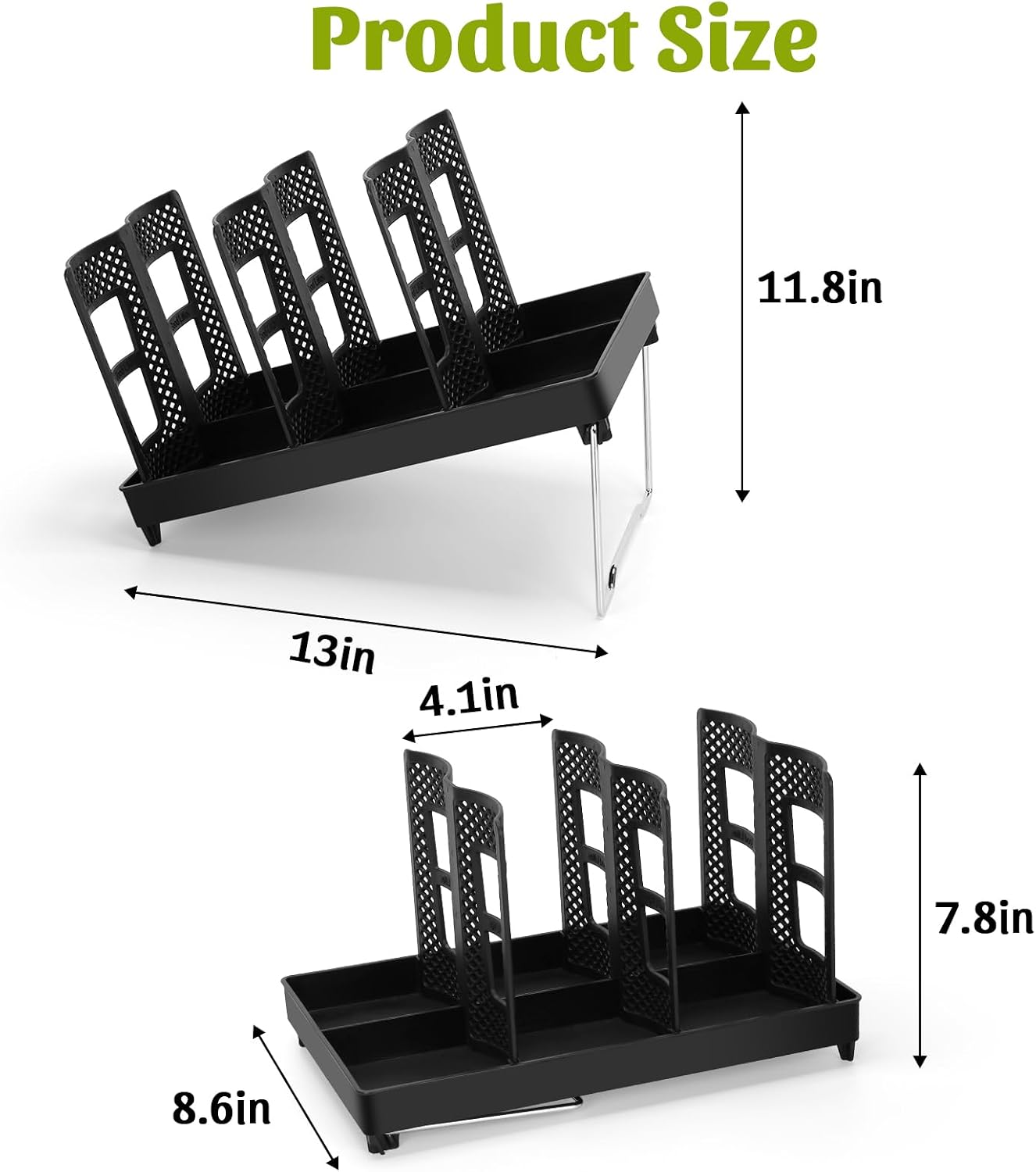 6-Compartment Cup and Lid Holder, Plastic Coffee Cup Holder with Straws Holder, 10-22oz Disposable Paper Cups Organizer for Countertop, Station, Bar,Office, Restaurant, Breakroom