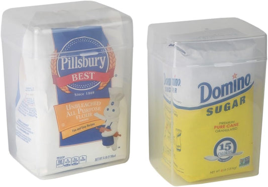 Home-X Set of 2-1 Flour Keeper and 1 Sugar Keeper Plastic Storage Container