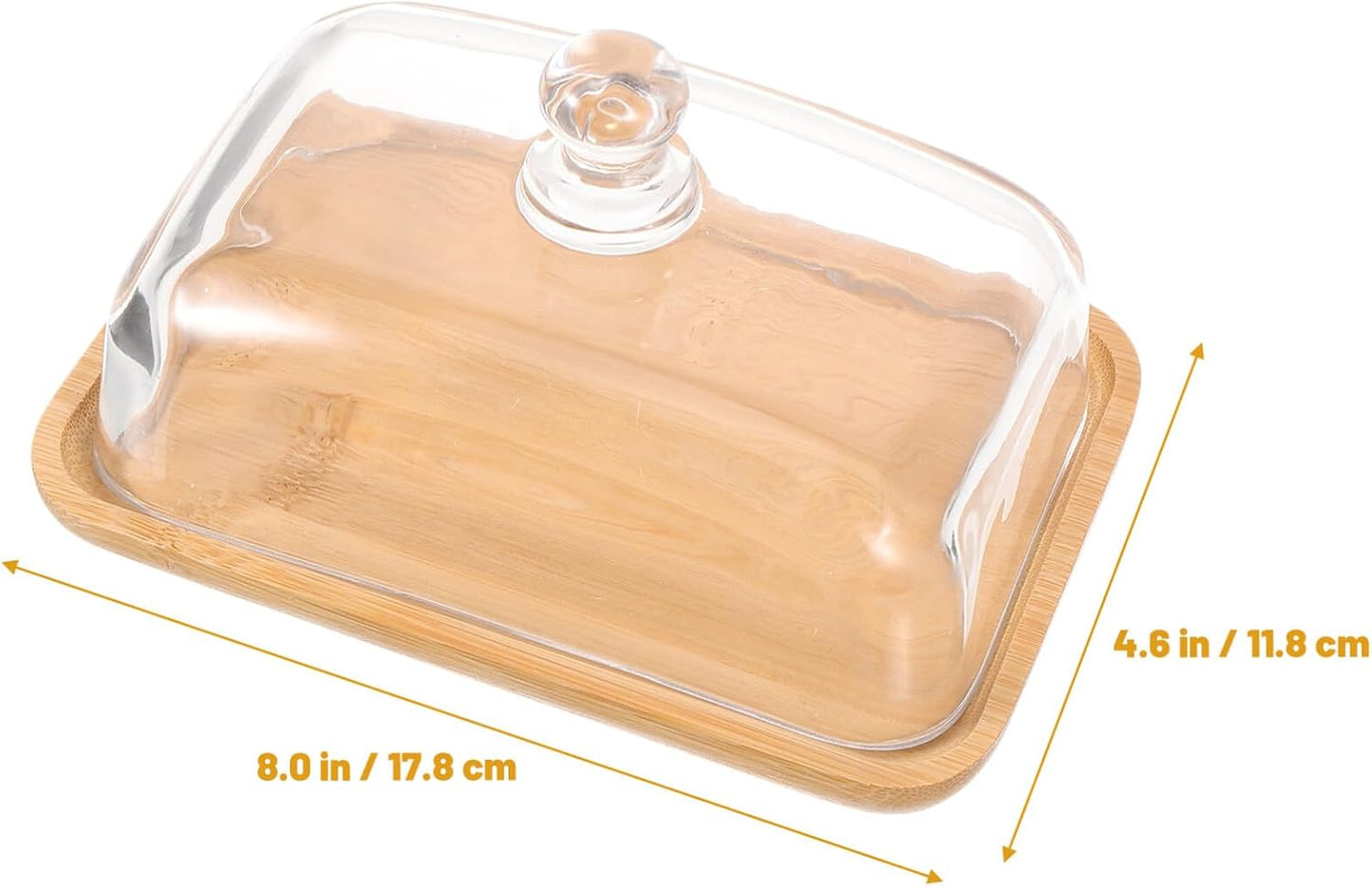 GANAZONO Cake Stand with Dome Cover Transparent Display for Desserts Cupcake Holder for Parties Weddings Picnics Glass Dome Cake Display Stand with Lid