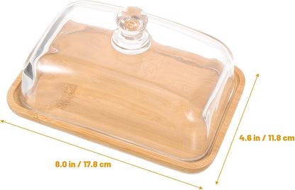 GANAZONO Cake Stand with Dome Cover Transparent Display for Desserts Cupcake Holder for Parties Weddings Picnics Glass Dome Cake Display Stand with Lid