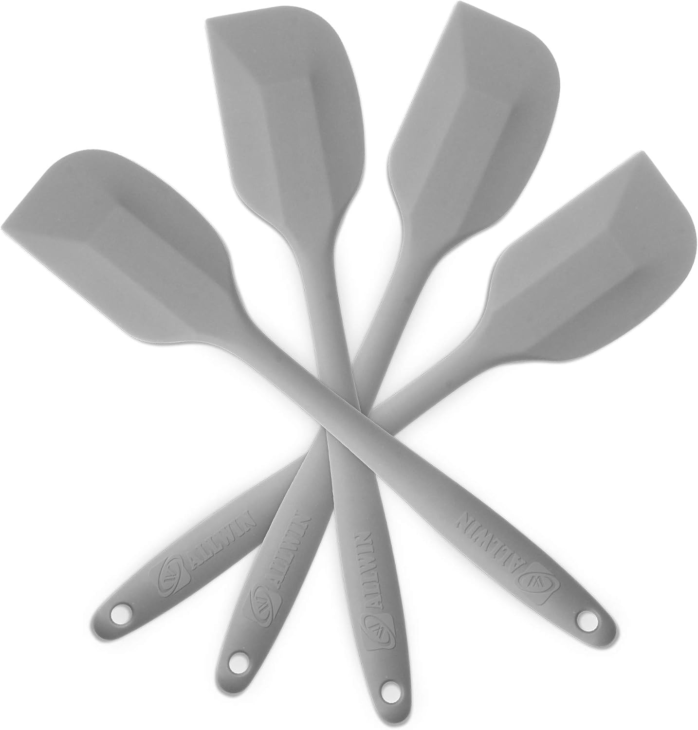 Silicone Spatula 4-piece Set, Heat-Resistant Spatulas, Non-stick Rubber Spatulas with Stainless Steel Core
