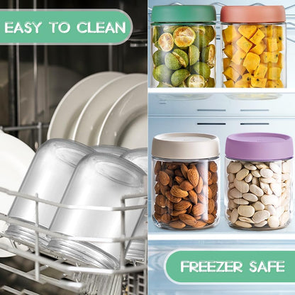 10oz Overnight Oats Containers with Lids - 2 Pack Bulk Airtight Glass Jars Meal Prep Jar for Yogurt Salad, Smoothies, Reusable Full Storage Containers appliance (Leakproof, Dishwasher & Freezer Safe)