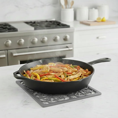 GASARÉ, Extra Large, Thick, Silicone Trivet for Hot Dishes, Pots, and Pans, Heat Resistant Mat for Countertop, Hot Pad for Kitchen, Easy to Clean, 16 x 12 x 3/8 Inches, White