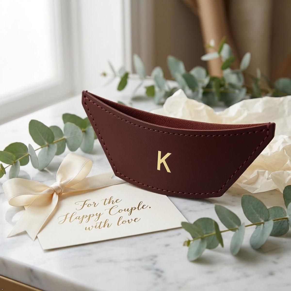 Personalized Cast Iron Handle Covers, Leather Set of 2, USA Made