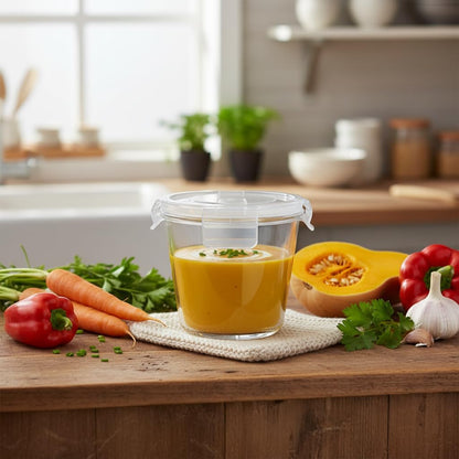1.5 cup Round Glass Food Storage Containers with Lids, 12oz Small Glass Meal Prep Containers set, Heat-Resistant BPA-Free Round food bowl for Leftover. Microwave, Dishwasher & Freezer Safe