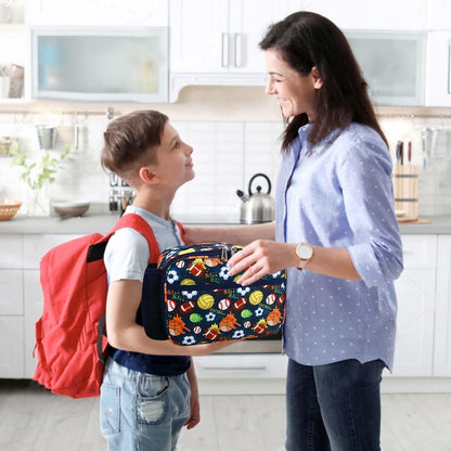 RHCPFOVR Kids Lunch Bag - Insulated Lunch Box for Boys Girls,Washable Lunch Bag and Reusable Toddler Leak-proof Lunchbox for School and Daycare - Colors A
