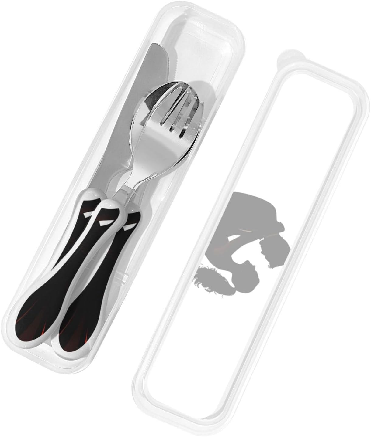 3-Piece Kids Silverware Set With Storage Case, Stainless Steel Reusable Children Safe Knife Spoon Fork Set Ballroom Dance Children Flatware Set For Kids Lunch Box