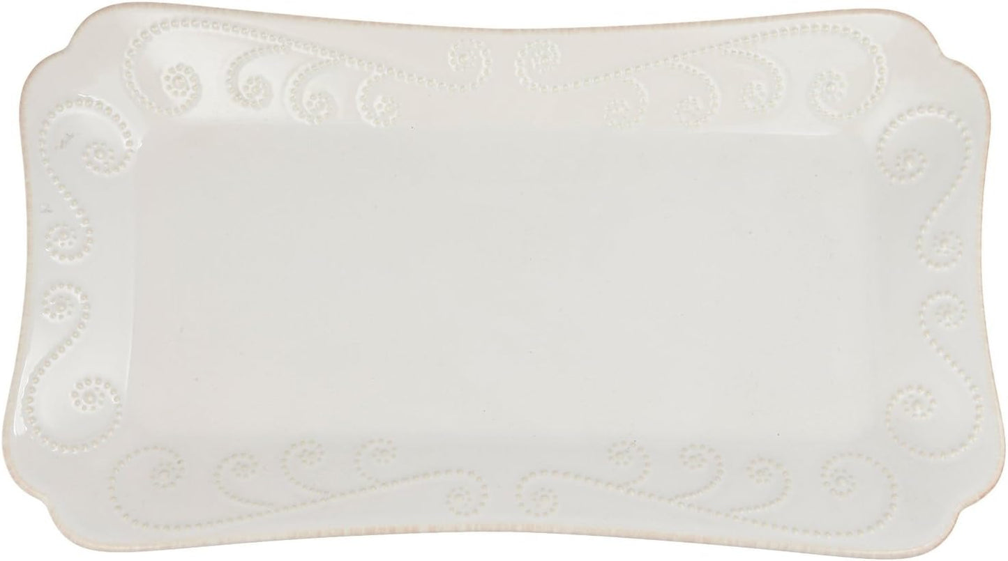 Lenox French Perle Chip and Dip Tray, White -