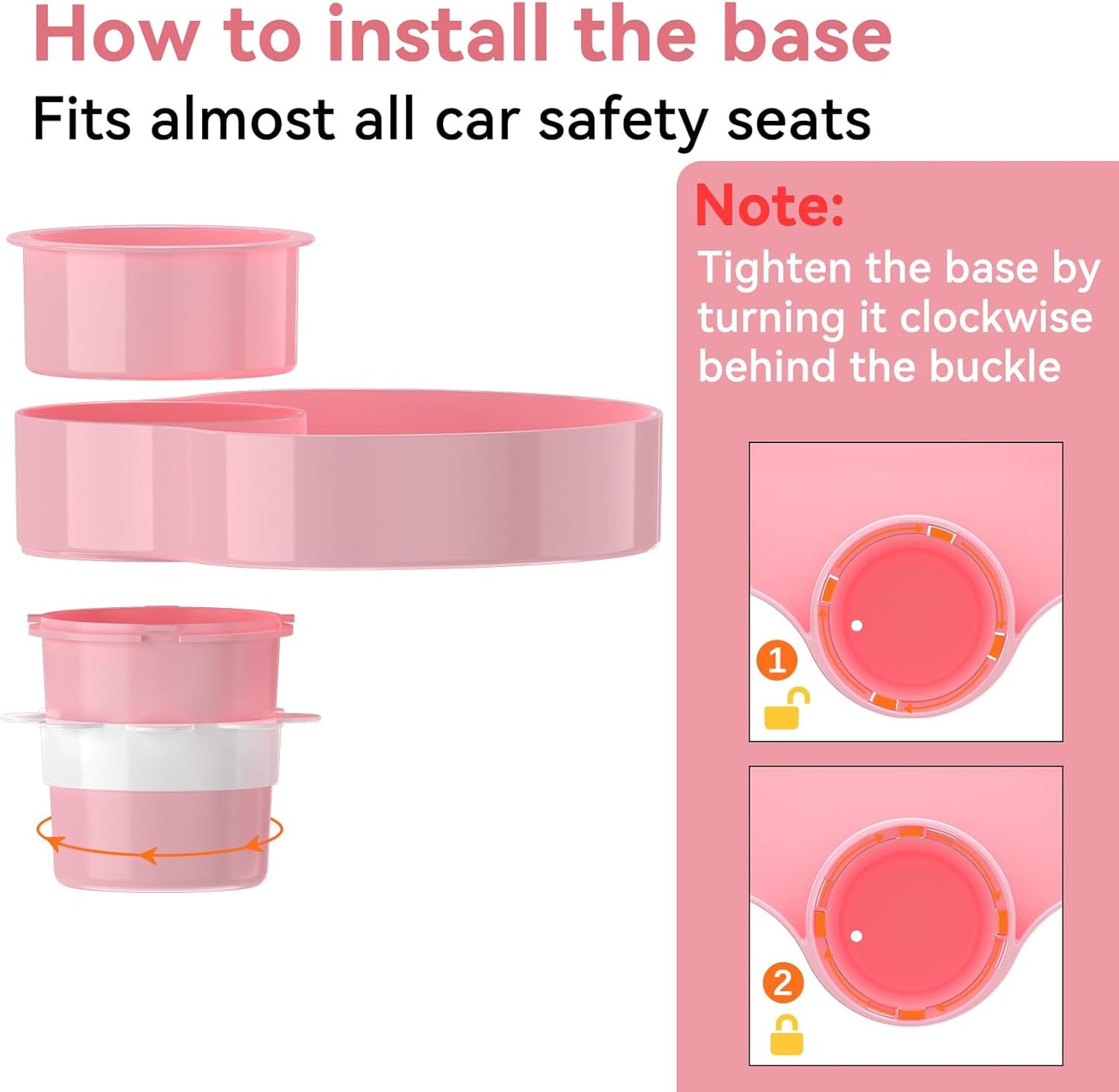 [2 Packs Blue & Pink] Kids Car Seat Tray, Travel Tray with Cup Holder for Toddler Baby, Kids Car Seat Food Snack Organizer for Road Trip, Stroller snack Organizer Travel Must Haves Toddler Must Haves
