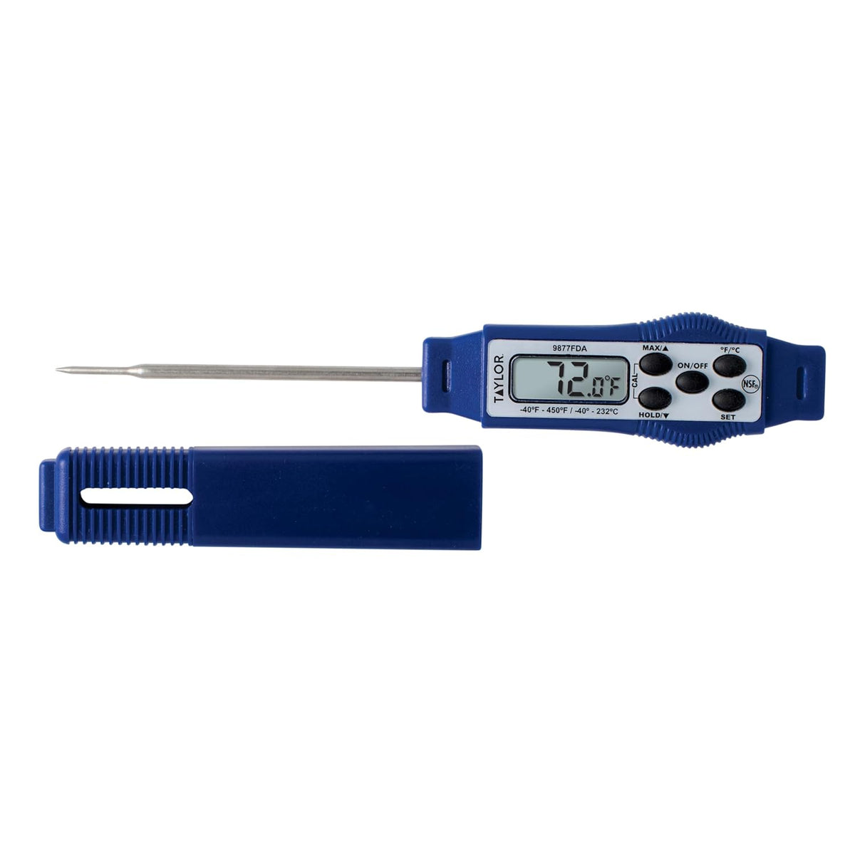 Taylor – Compact Instant-Read Pen Style Digital Kitchen Meat Thermometer - Waterproof Grey - Gray (Blue)