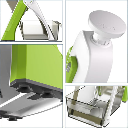 ONCE FOR ALL Safe Mandoline Slicer For Kitchen, Food Veggie Slicer, Gray