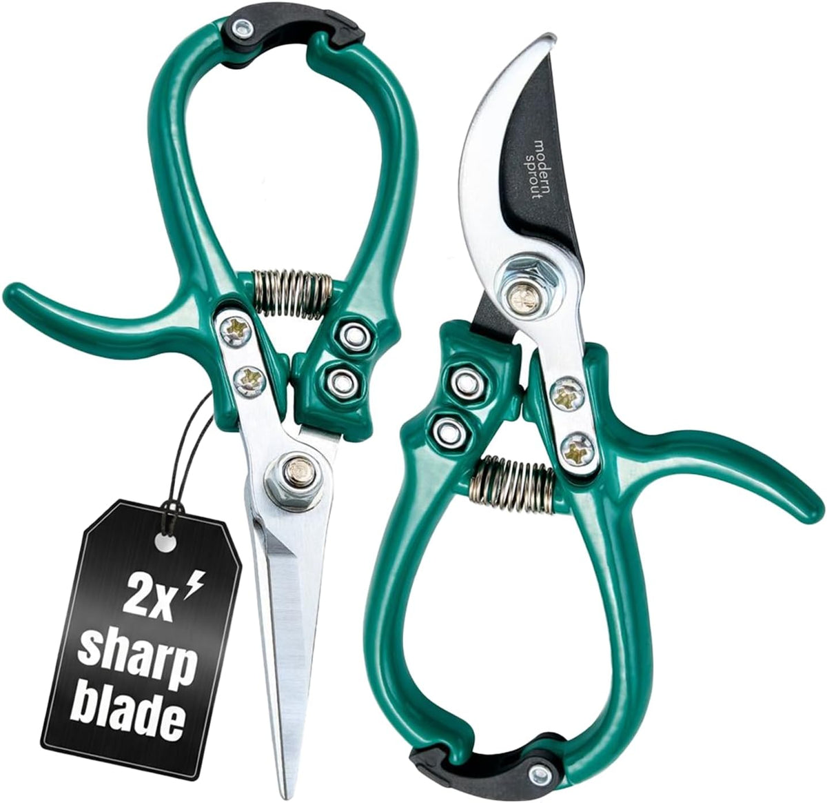 Modern Sprout Hand Pruners+Shears Set w/Blister - Gardening Tools - Sage