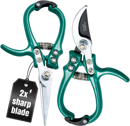 Modern Sprout Hand Pruners+Shears Set w/Blister - Gardening Tools - Sage