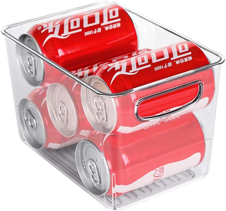 Xicennego Refrigerator Organizer Bins Set of 3, Clear Plastic Storage Bins for Pantry, Fridge Organizer Set , Storage Organizer Bins for Fridge, Freezer, Kitchen Cabinet, Pantry