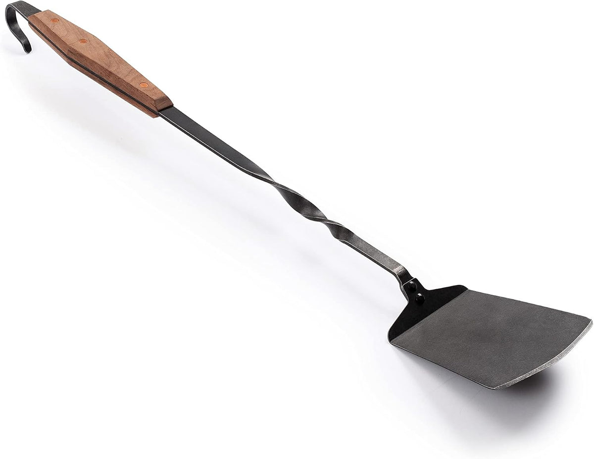 Barebones Cowboy Grill Spatula - Heavy Duty Stainless Steel Turner with Wide Flat Head and Non-slip Handle for Outdoor Cooking