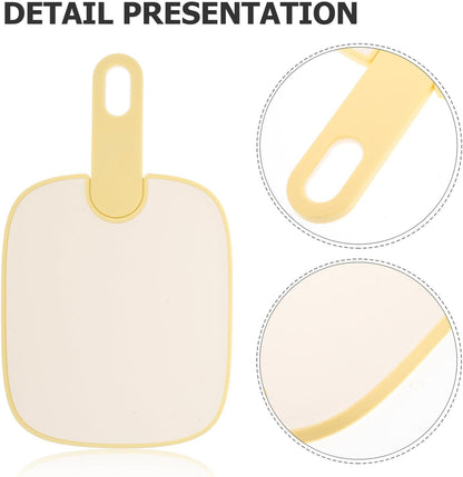 UKCOCO Reusable Non-slip Plastic Cutting Board for Kitchen Multipurpose Chopping Mat for Fruits Veggies Meat Small Cream Yellow Food Prep Board for Home Restaurant Hotel and Supermarket
