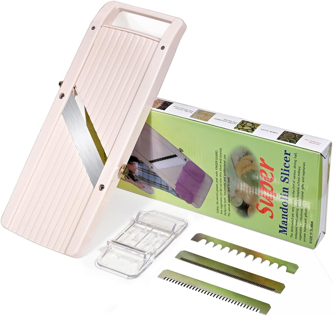Mandoline Slicer for Kitchen, Upgrade Slicer for Vegetable, Professinal Japanese Vegetable Cutter with 4 Stainless Steel Blades