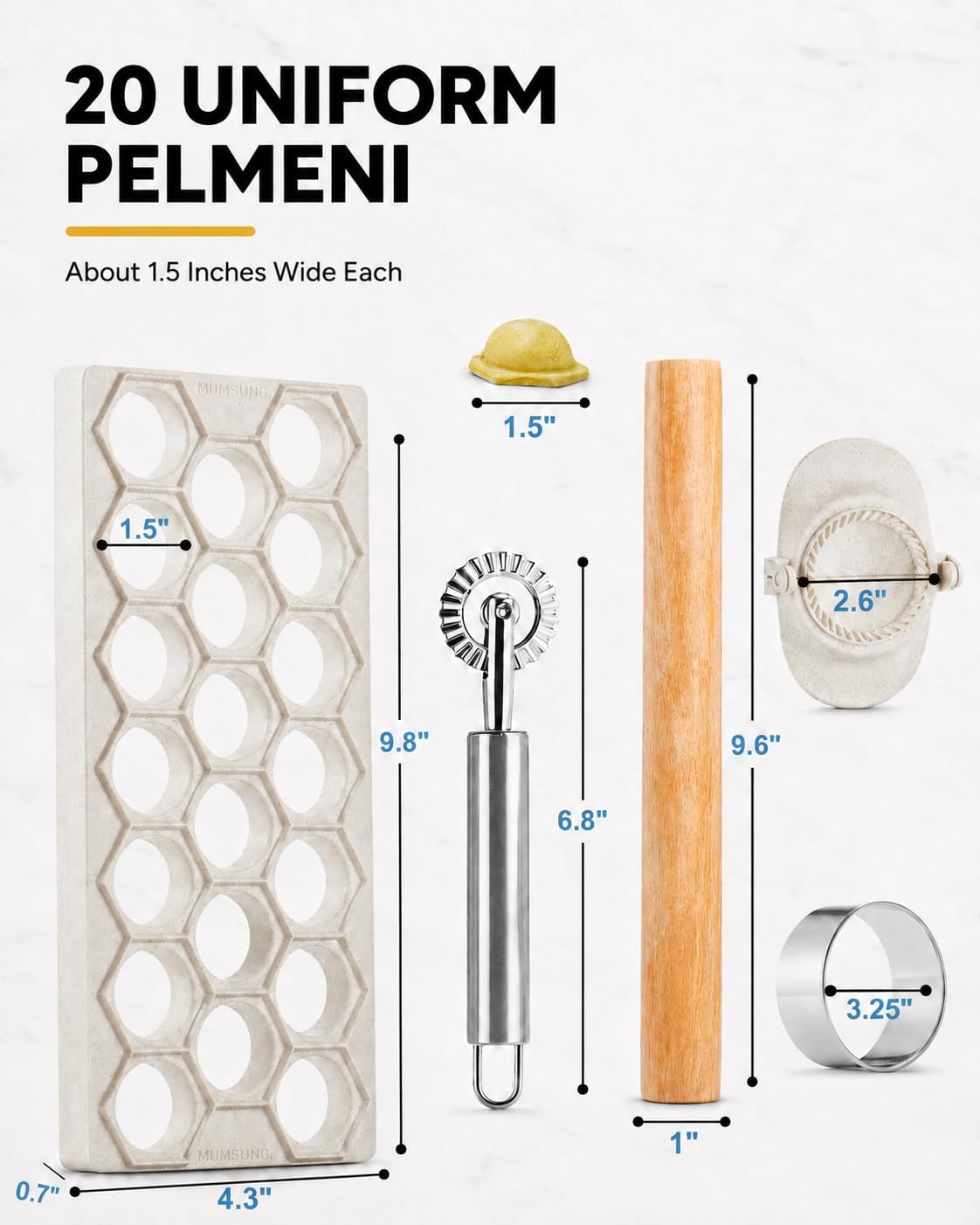 Russian Pelmeni Maker Mold, Ravioli Maker Dumplings Mold