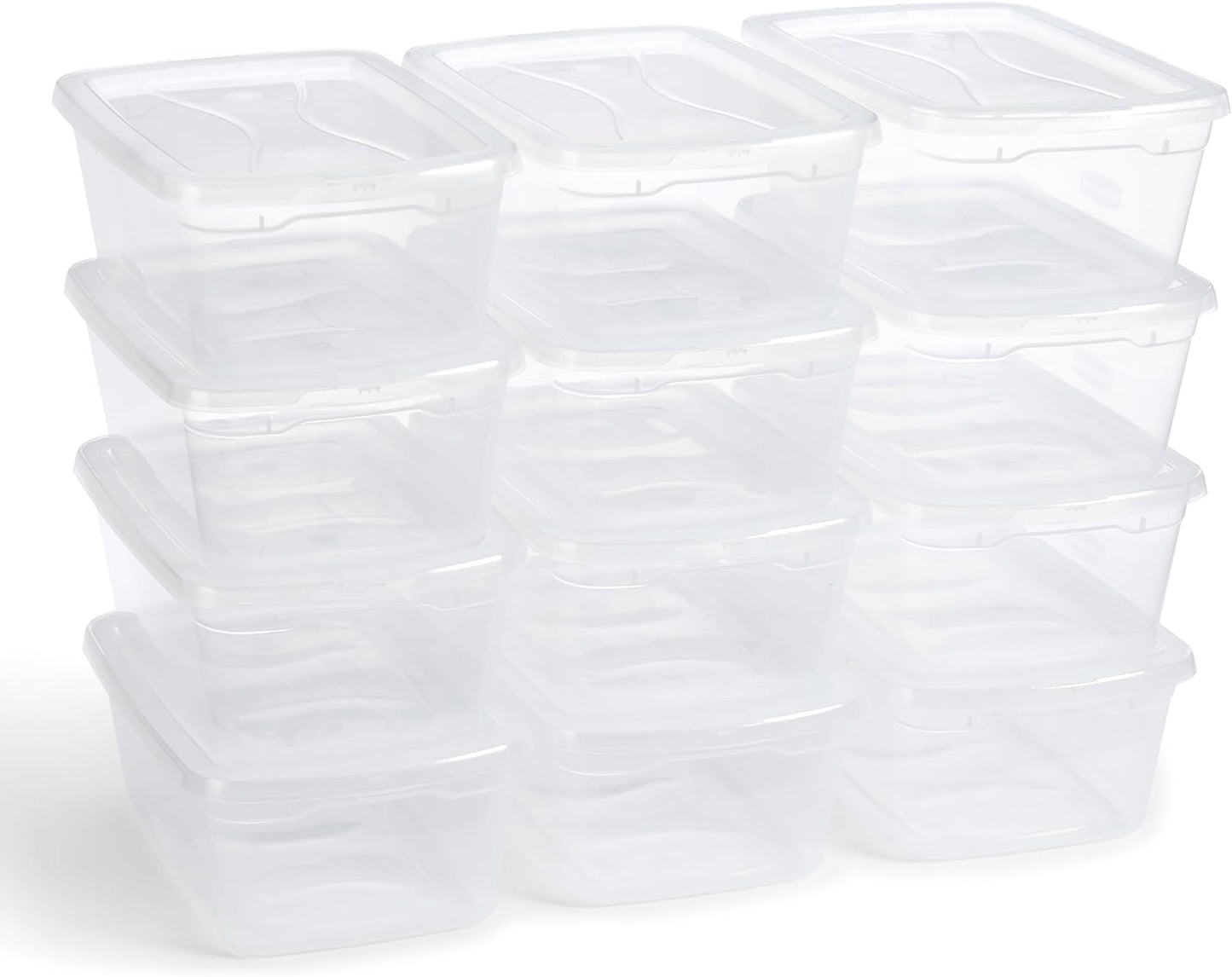 Rubbermaid Cleverstore 17 Qt Clear Storage Bins with Lids, 6-Pack, Stackable, BPA-Free, Made in USA