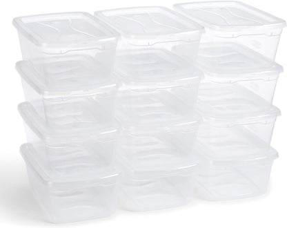 Rubbermaid Cleverstore 17 Qt Clear Storage Bins with Lids, 6-Pack, Stackable, BPA-Free, Made in USA