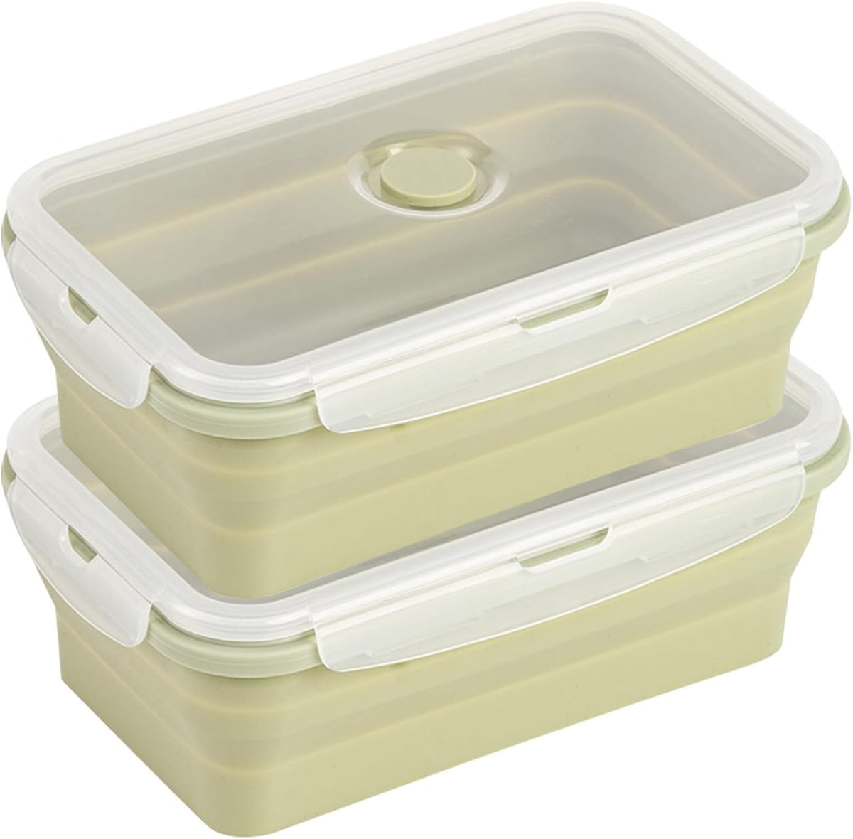Large Silicone Food Storage Containers 68oz/2000ml 4 Pack | Collapsible Meal Prep Containers, Airtight Leakproof Lid, Containers for Camping, Microwave Freezer Dishwasher Safe