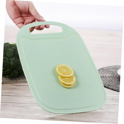 Non Slip Chopping Board Mat Flexible Plastic Kitchen Cutting Mat with Hanging Hole for Fruits Meat Vegetables and Fish Green Color Safe Material