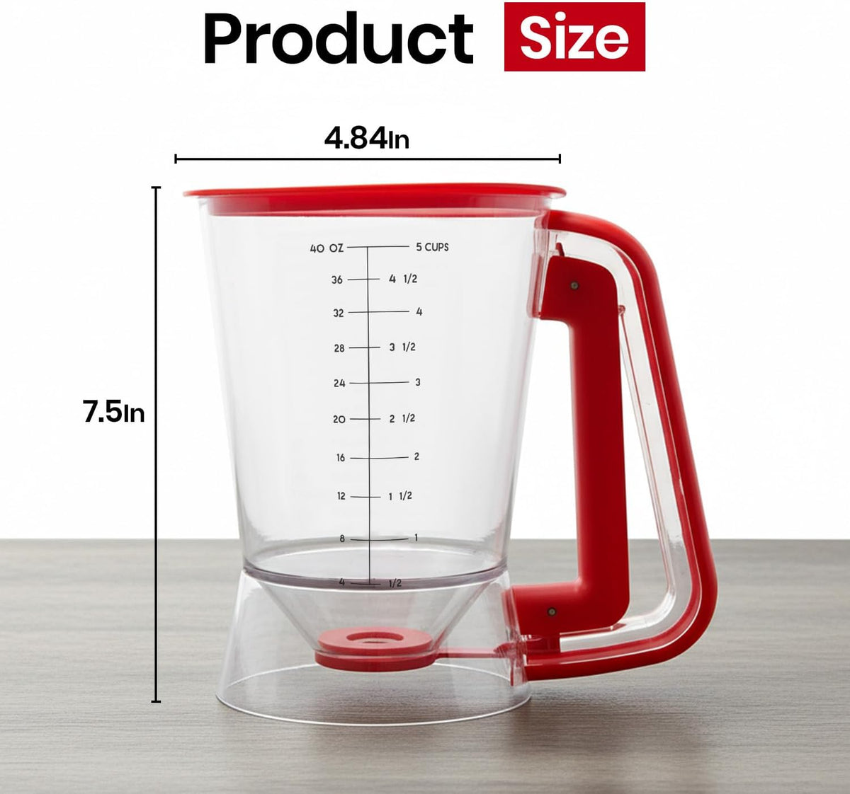 Eggssentials Pancake Batter Dispenser with Squeeze Handle Pancake Dispenser