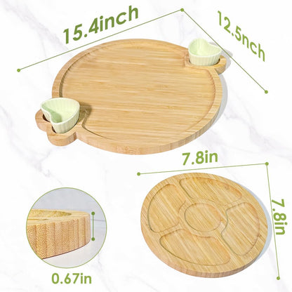 Charcuterie Boards Gift Set: Bamboo Charcuterie Cheese Board - Unique for Mom - House Warming Gifts New Home, Bridal Shower Wedding Gifts for Couple