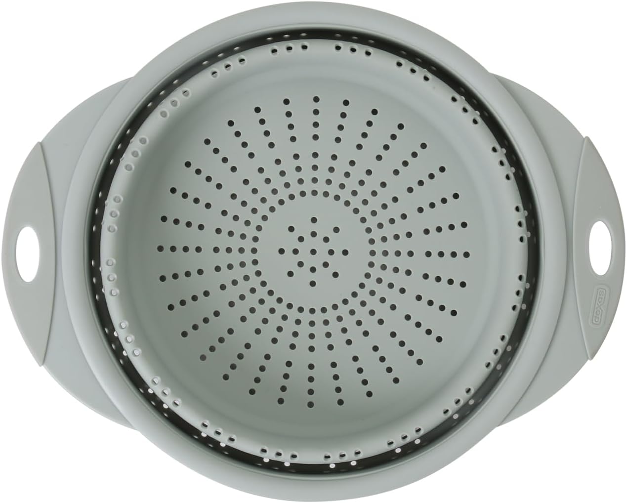 Dexas 10" Collapsible Silicone Colander in Cream, Kitchen Strainer with Handles, 15.1 Cup Capacity | BPA-Free, Heat-Resistant, Space-Saving Kitchen Tool